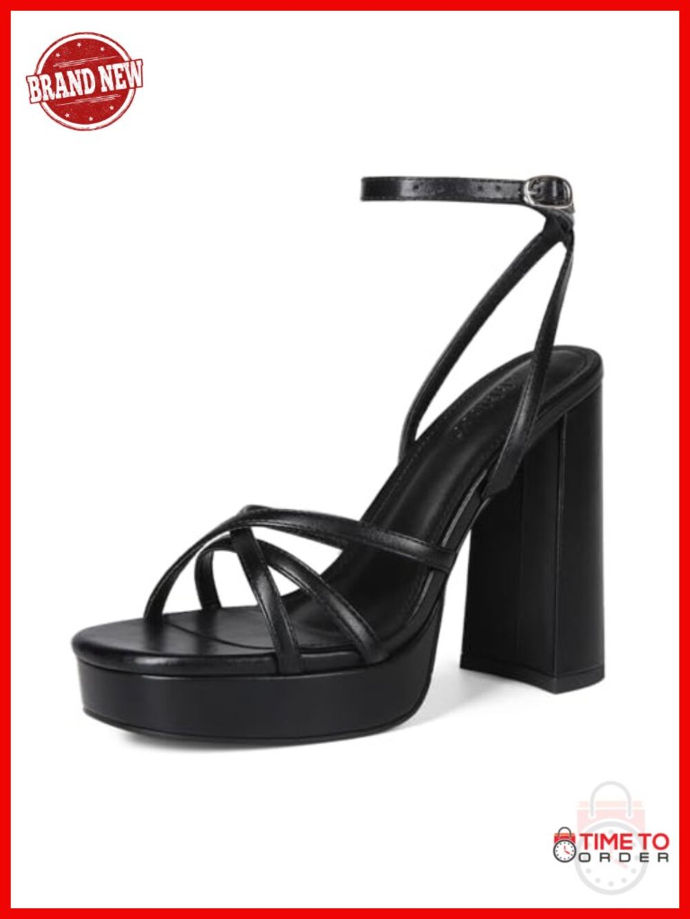 Platform Heels Strappy Chunky High Heel Lace-Up Sandal